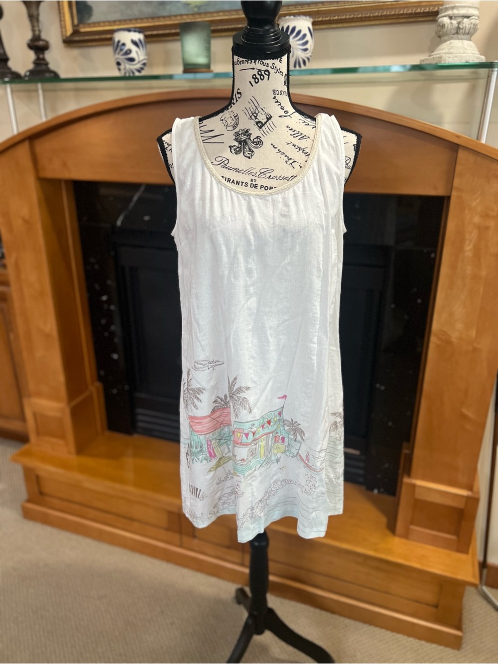 Vineyard Vines Off-White Linen Blend Dress